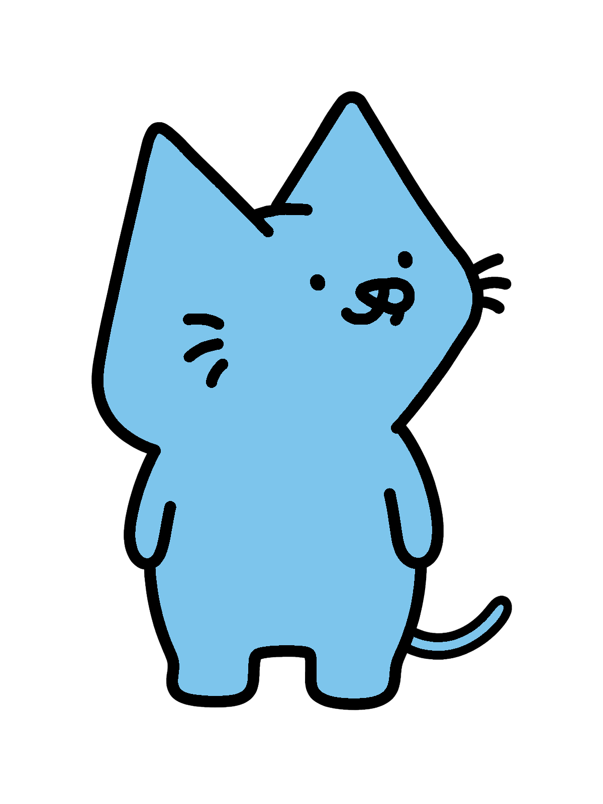 Blue Cat standing